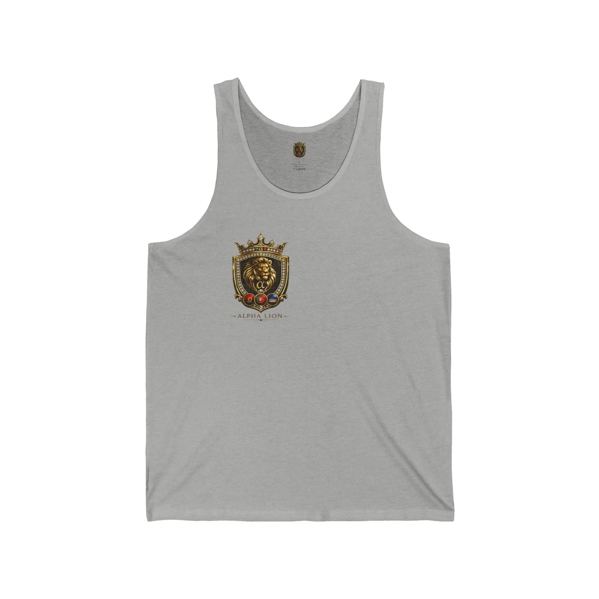 Dragon Warrior Tank Top — Lion Crest Graphic Jersey Tank Printify