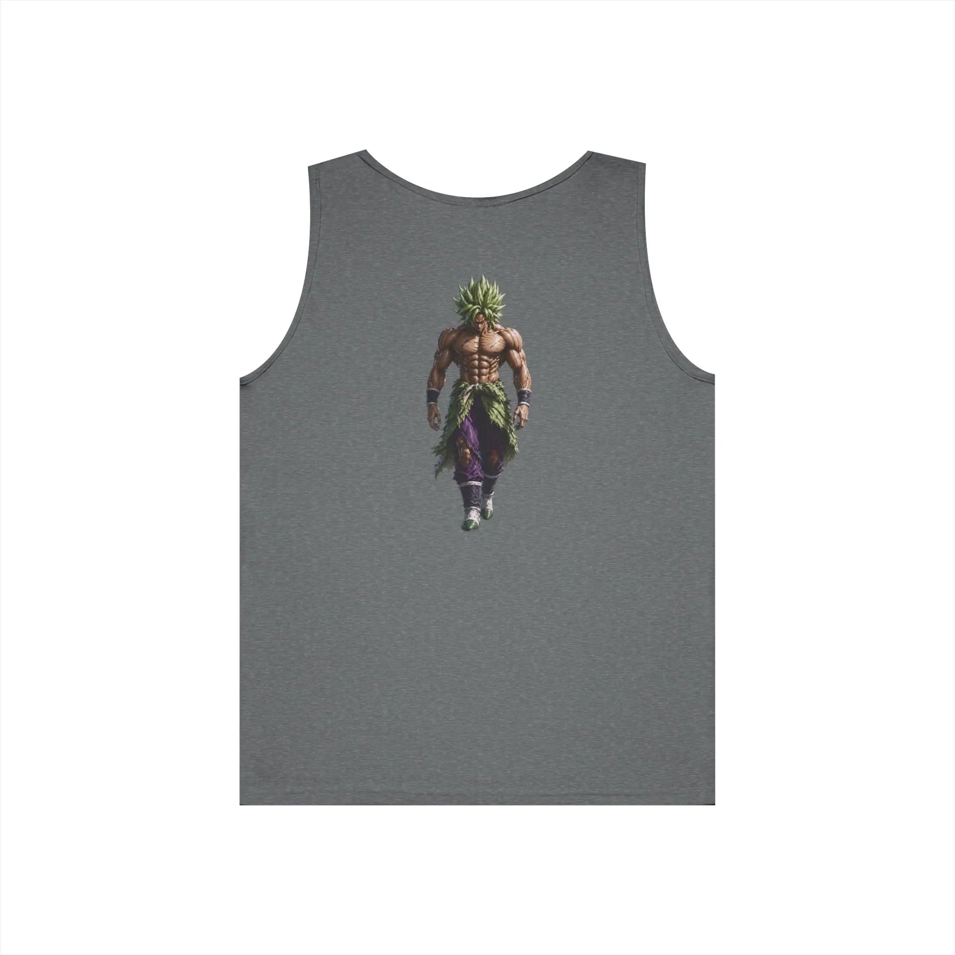 Alpha Lion Tank Top — Vintage Cherub Emblem Chest Print Printify