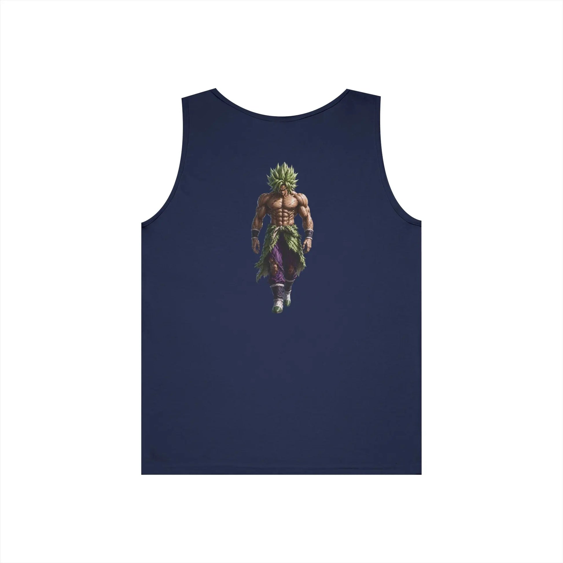Alpha Lion Tank Top — Vintage Cherub Emblem Chest Print Printify