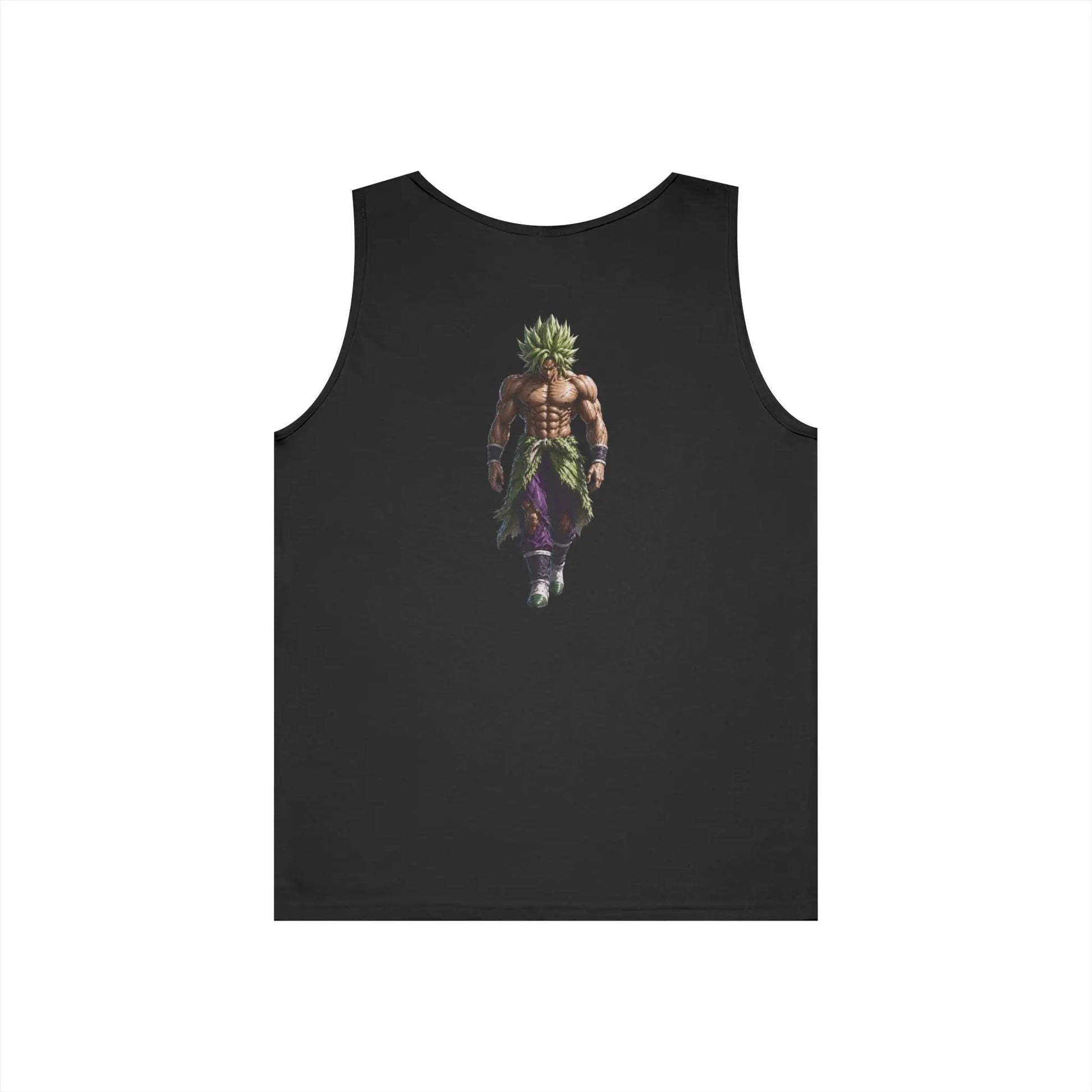 Alpha Lion Tank Top — Vintage Cherub Emblem Chest Print Printify