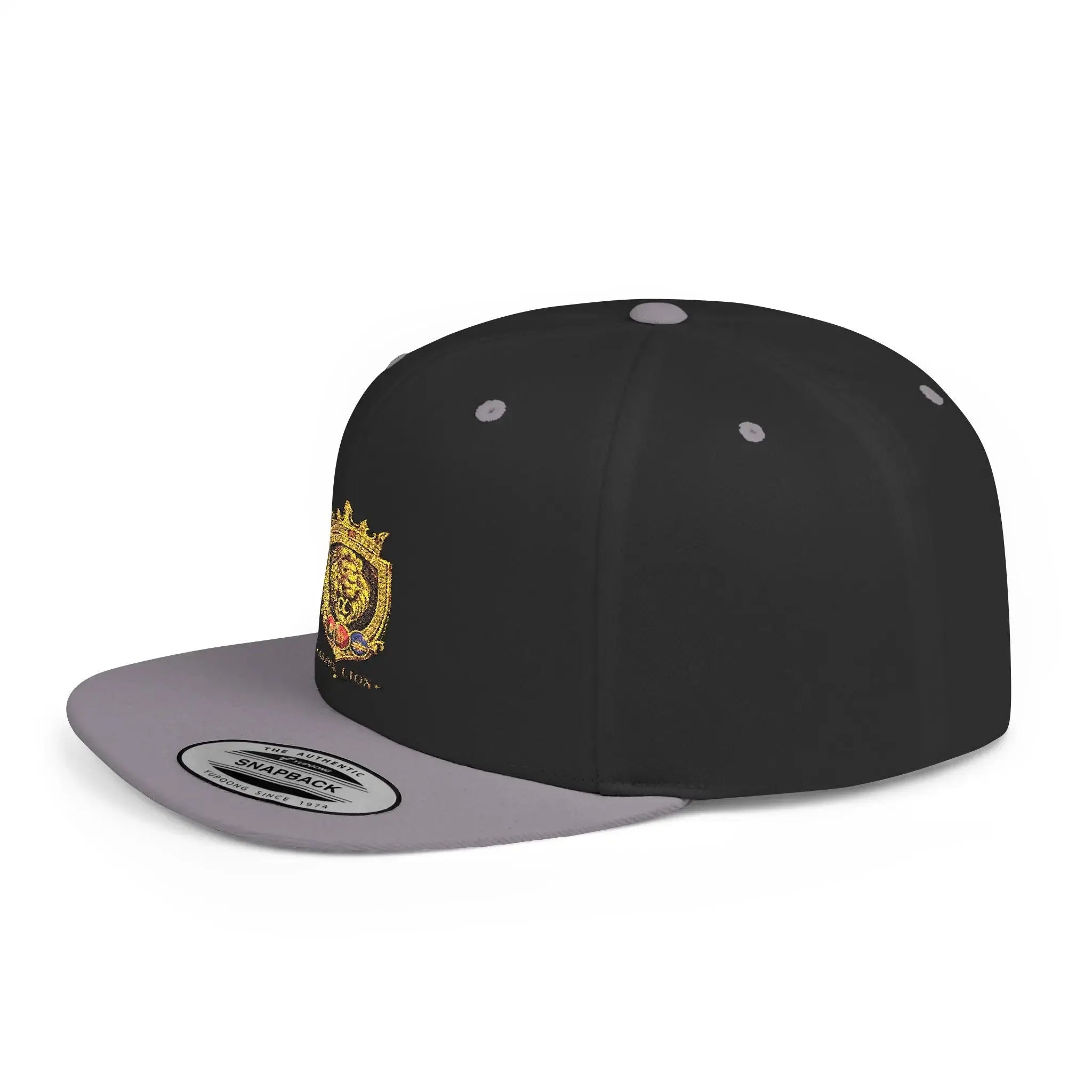 Gold Lion Crest Snapback Cap Printify
