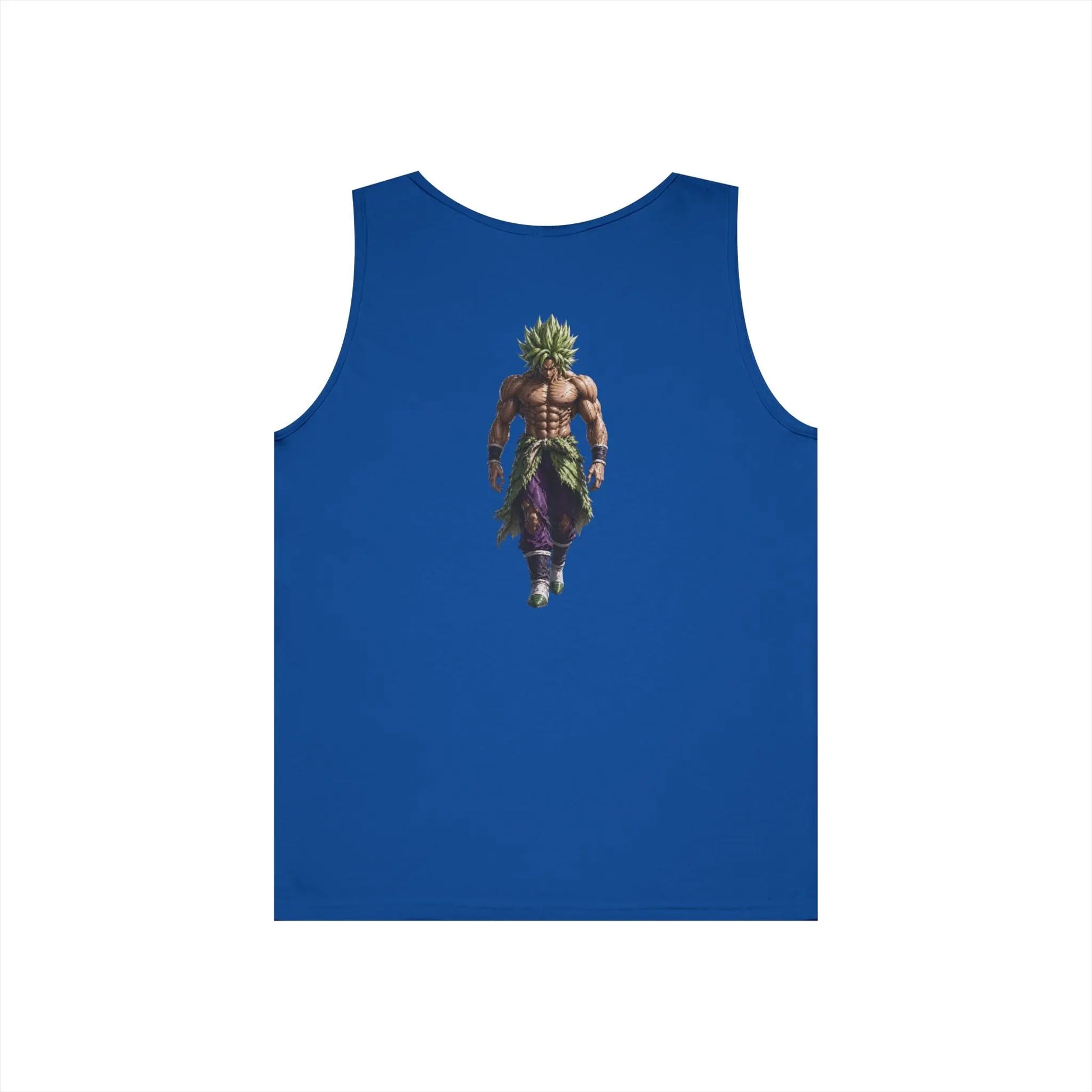Alpha Lion Tank Top — Vintage Cherub Emblem Chest Print Printify