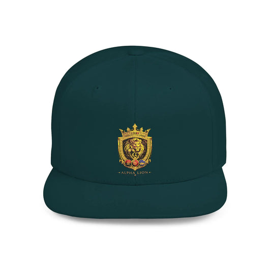 Gold Lion Crest Snapback Cap Printify